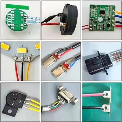 Soudeuse automatique industrielle pour connecteurs USB-C et DC5.5x2.5 (système de soudure robotisé)