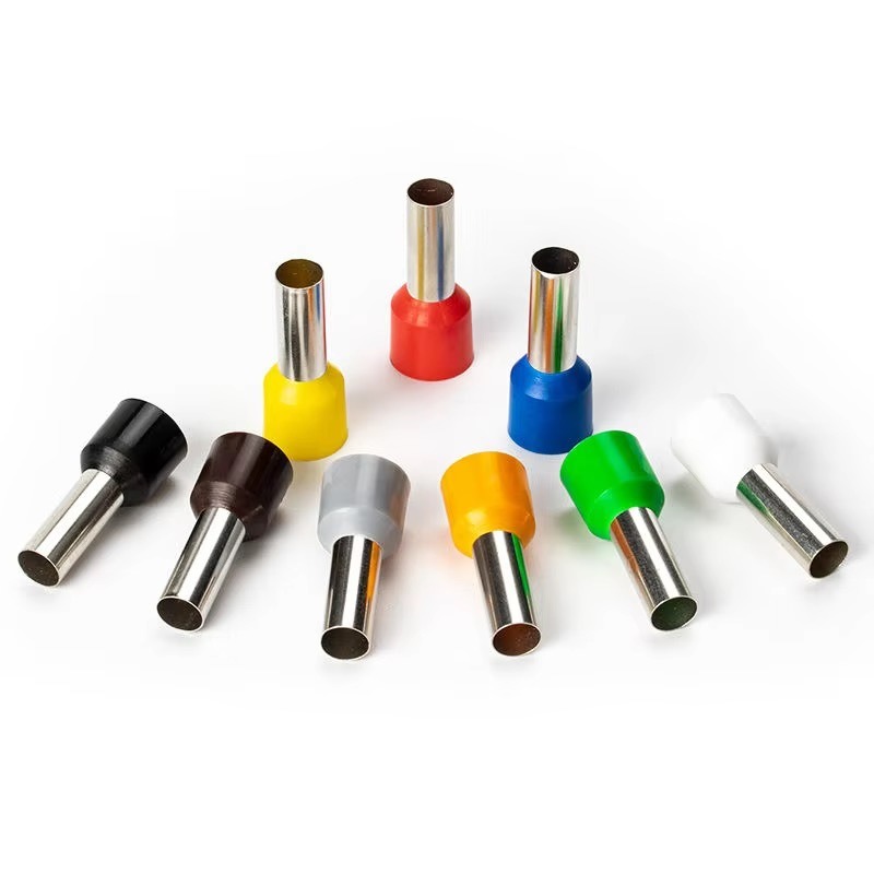 Ferrule de fil de cuivre en nylon isolé multicolore, borne à pinceau, borne tubulaire, raccords de câblage